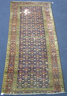 Hamadan throw rug, 8'7" x 3'10", together with a C