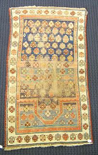 Caucasian prayer rug, ca. 1910, 4'8" x 2'7".
