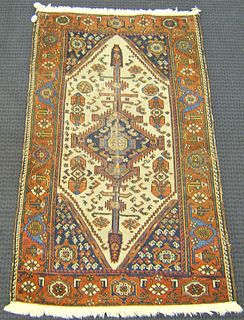 Caucasian throw rug, ca. 1920, 6'4" x 3'9".