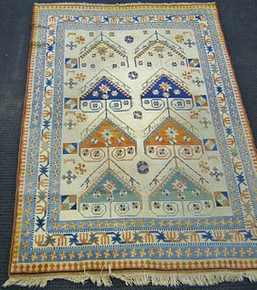 Roomsize Kurdish rug, ca. 1960, 9'9" x 6'5".