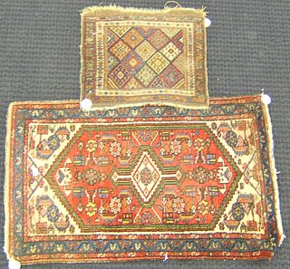 Two oriental mats, 4' x 2'5" and 2' x 1'9".