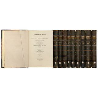 Lord Kingsborough. Antiquities of Mexico. London, 1830-1848. Tomos I - IX. Primera edición. Piezas: 9.