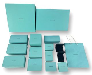 (13) Original Tiffany & Co Boxes & (1) Bag