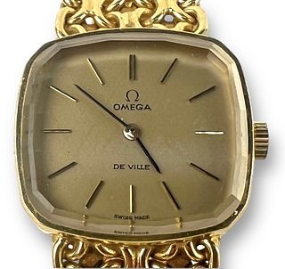 Ladies 18K Gold Omega Watch "De Ville"