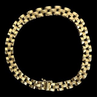14K Gold Milor Italian Watch Band Link Bracelet
