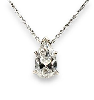 2.4cts Diamond Pendant & Platinum Necklace