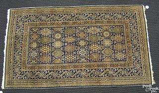 Turkish throw rug, ca. 1915, 5' x 3'5", together w