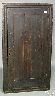 Pine cupboard, 19th c., with compartmented interio
