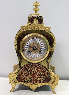 Louis XV Style Bronze Mounted Boulle Clock .