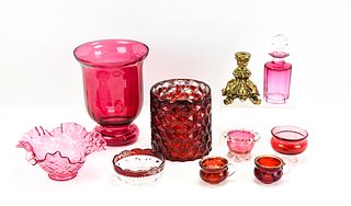 CRANBERRY AND RUBY GLASS COLLECTION