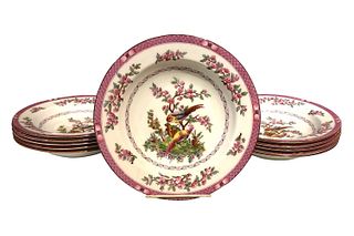 ENGLISH ROYAL WORCESTER ELEVEN ANTIQUE PLATES RETAILED BY TIFFANY & CO, CIRCA 1900