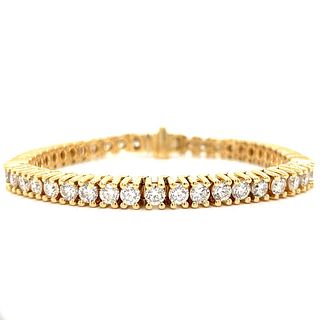 14k Yellow Gold 13.50 Ct. Diamond Bracelet