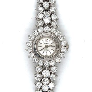 PANTO 1950â€™s Platinum 11.00 Ct. Diamond Ladies Cocktail Watch