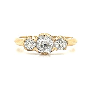 Victorian 18k Old Miner Diamond Ring 