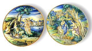 (2) Majolica Serving Dishes