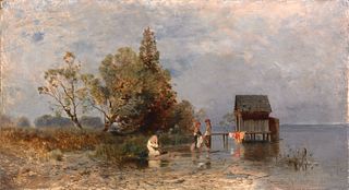 Geza Meszoly(Hungarian, 1844-1887), oil on panel c