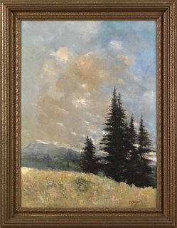 R. Taylor(American, 20th c.), oil on canvas summer