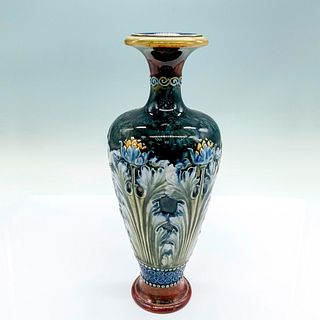 Doulton Lambeth Vase with Art Nouveau Floral Pattern