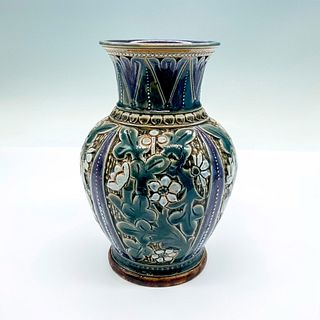 Doulton Lambeth Highly Decorated Stoneware Vase