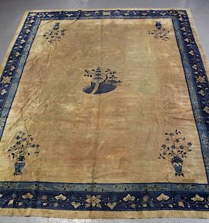 Antique and Finely Woven Chinese Carpet.