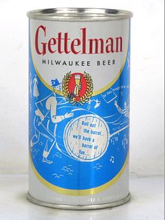 1956 Gettelman Milwaukee Beer (Blue) 12oz 69-19 Flat Top Wisconsin Milwaukee