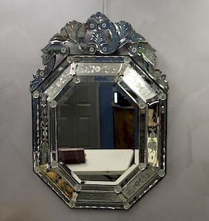 Vintage and Fine Quality  Venetian Glass Mirror