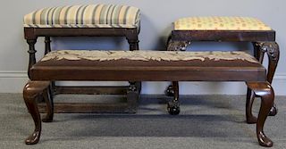 Lot Of 3 Antique Benches Including