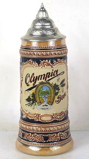 1956 Olympia Beer "Tumwater" Stein Washington Tumwater