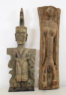 2 Antique African / Tribal Wood Carvings.