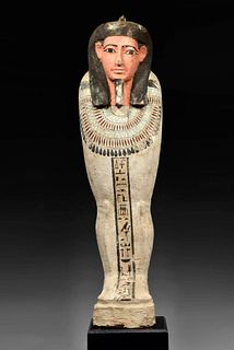 Fine Egyptian Polychrome Wood Ptah-Sokar Osiris Figure