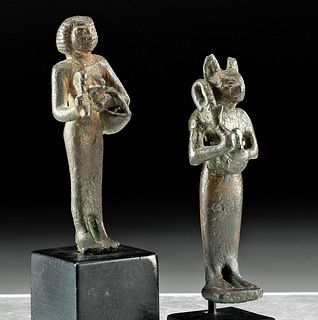 Egyptian Bronze Bastet + Priestess of Bastet