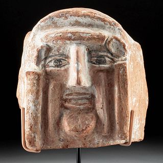 Romano-Egyptian Terracotta Mask (from Sarcophagus Lid)