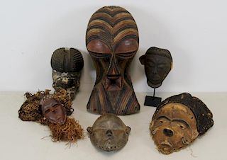 Lot of Antique Tribal / African Masks.