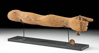 Egyptian Middle Kingdom Wooden Right Arm