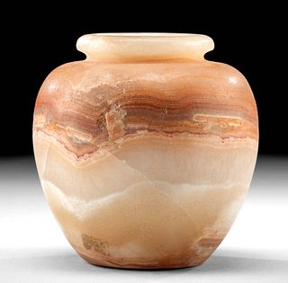 Gorgeous Early Egyptian Alabaster Jar, ex-Sotheby's