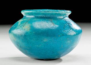 Published / Exhibited Egyptian Faience Cosmetic Jar