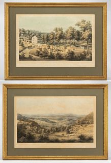 EDWARD BEYER (GERMAN / AMERICAN, 1820-1865) "ALBUM OF VIRGINIA" AUGUSTA CO. PRINTS, LOT OF TWO