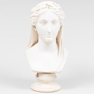 White Marble Bust of a Woman, After the Antique