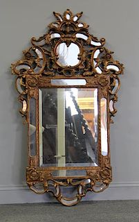 Venetian Style Roccocco Carved Giltwood Mirror