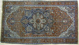 Roomsize Heriz rug, ca. 1910, with central medalli