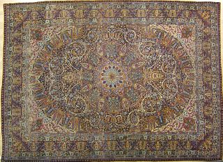 Roomsize Kirman rug, ca. 1920, with central medall