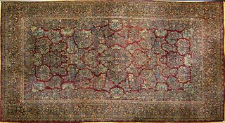 Roomsize Sarouk rug, ca. 1930, with overall floral