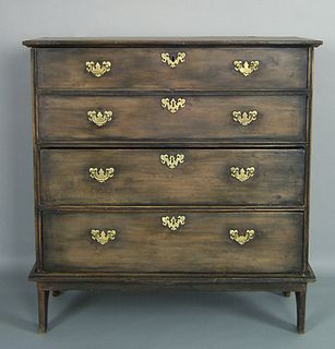 New England maple mule chest, mid 18th c., the lif