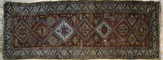 Kurdish long rug, ca. 1915, 11'3" x 4'4".