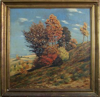 American School, early 20th c., oil on canvas land