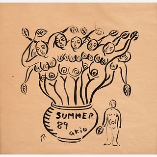  Akio Takamori "Summer 89" (Lithograph)