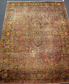 Roomsize Sarouk rug, ca. 1920, 11'8" x 8'6".