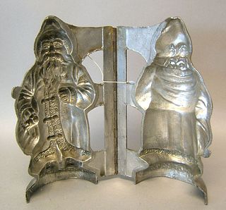 Pewter Santa Claus ice cream mold, ca. 1900, by Eo