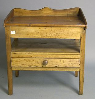 Pine work table, 19th c., 31" h., 29 3/4" w., toge