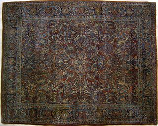 Roomsize Sarouk, ca. 1920, with overall floral pat